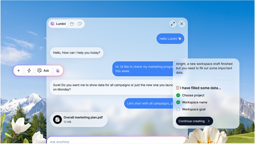Magick Box AI assistant interface